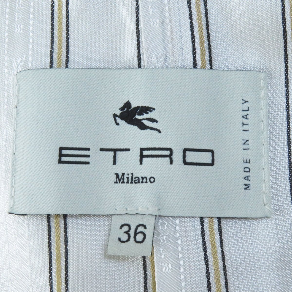 極美品◎ETRO エトロ 22AW 222-13031-5041 ペイズリー ペガシ 超ロング コート ホワイト 36 イタリア製 正規品 レディース_画像9