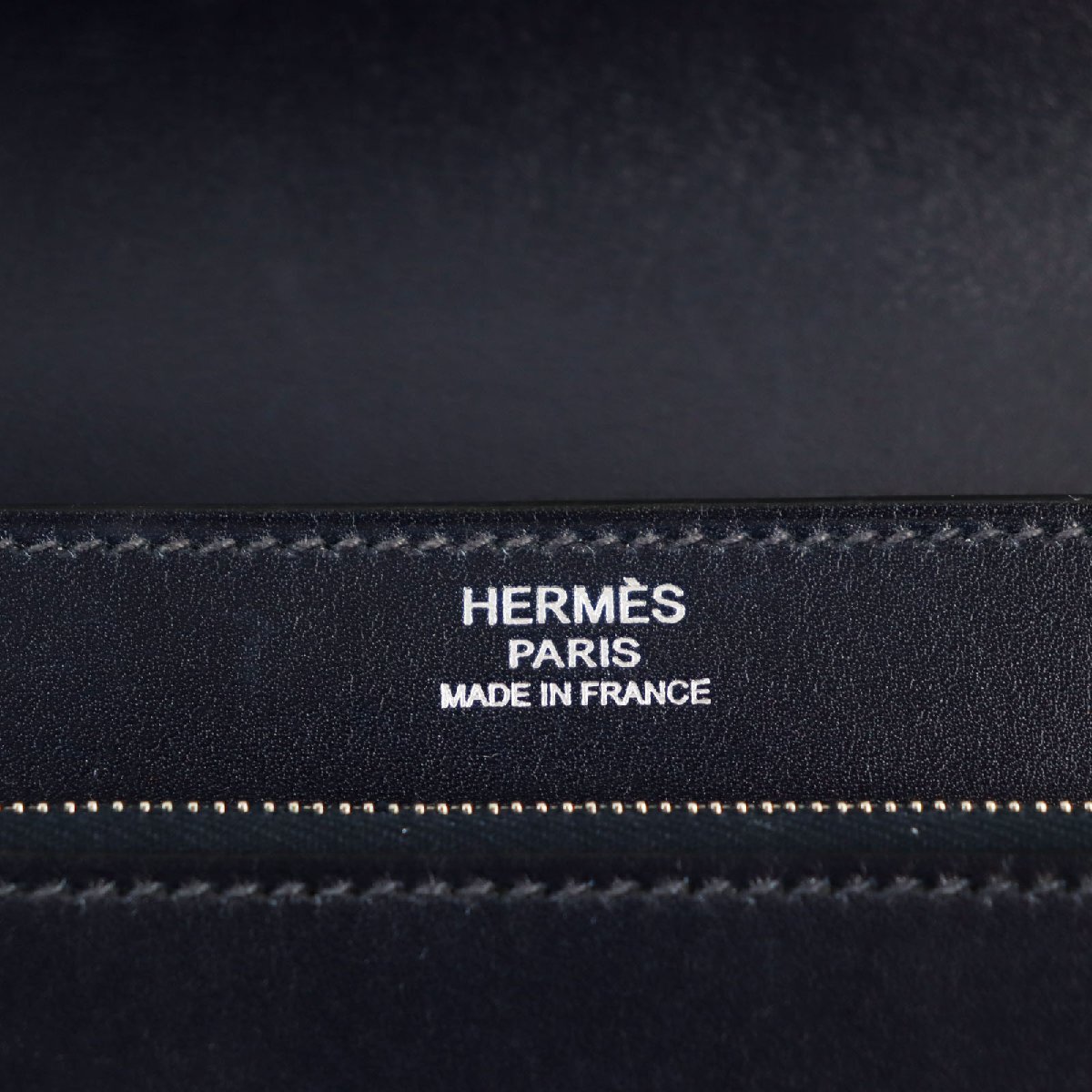 美品●HERMES エルメス ポシェットジェット レザー 鍵付き クラッチバッグ セカンドバッグ ネイビー □L刻印 保存袋付き フランス製 メンズの画像9