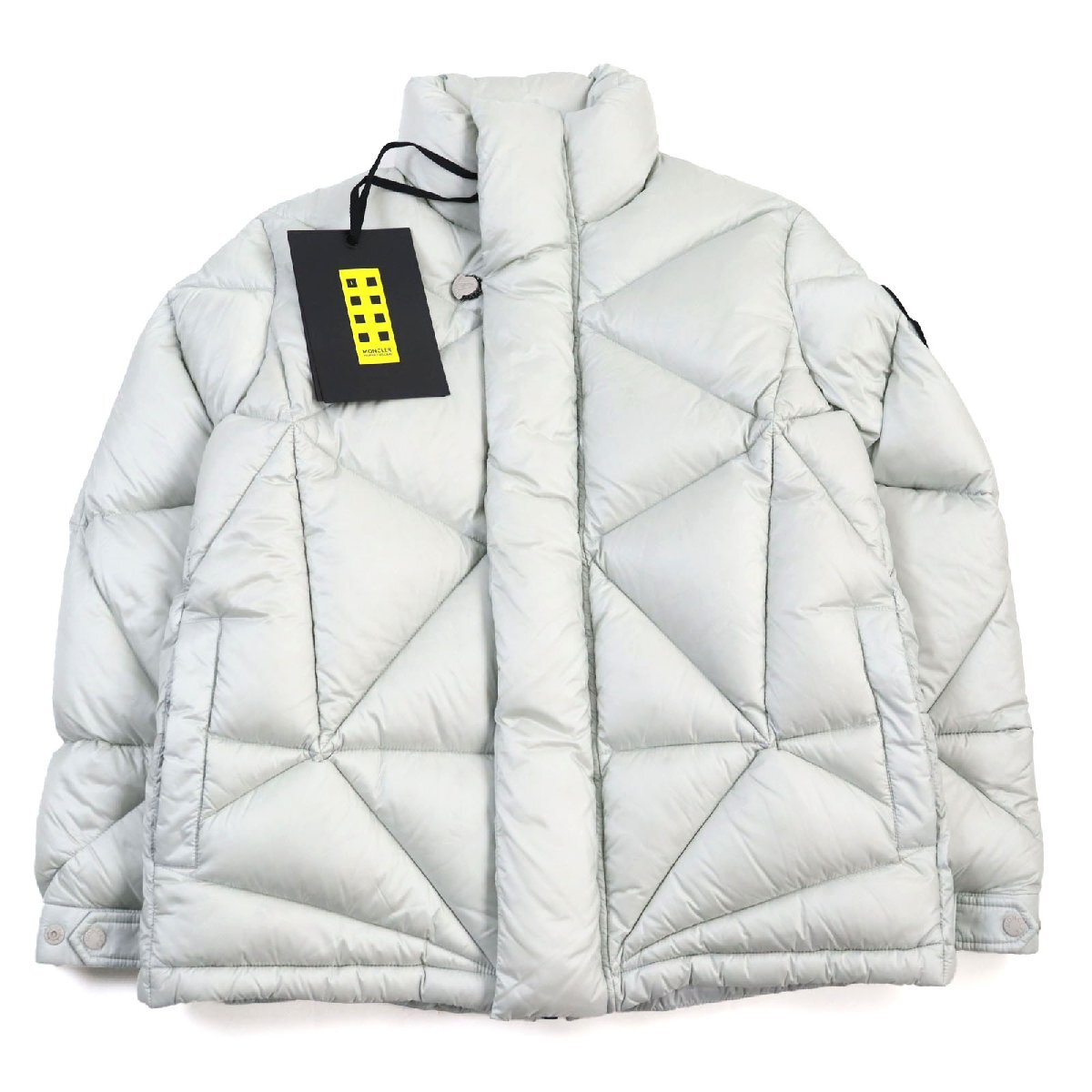 Неиспользуемые предметы ○ Moncler Genius 1 Farelu Williams 23-24AW Oak Collaboration Patch Down Jacket Grey 1 подлинный мужчина