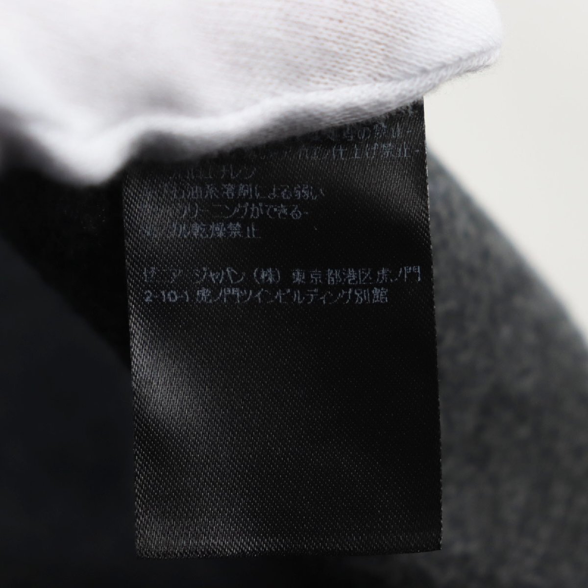 極美品●Ermenegildo Zegna エルメネジルドゼニア シルク100％ ロゴ入り フリンジマフラー ストール グレー イタリア製 正規品 メンズ_画像9