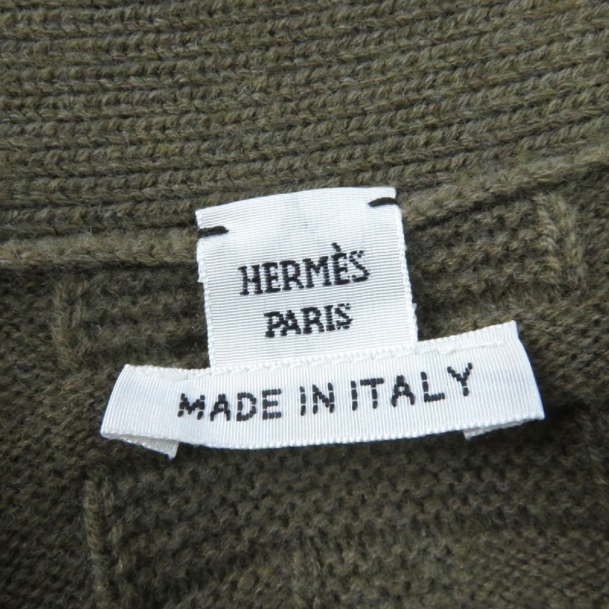  unused goods *HERMES Hermes 2022 year made 2H2705DAvoya-ju Logo button attaching H Logo oversize cardigan Brown 36 made in Italy regular goods 
