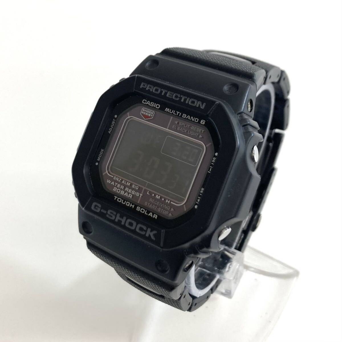 SH★ 1円スタート CASIO カシオ G-SHOCK Gショック GW-M5610BC ブラック SSベルト タフソーラー 電波時計 中古 稼働品 箱、コマ付きの画像2