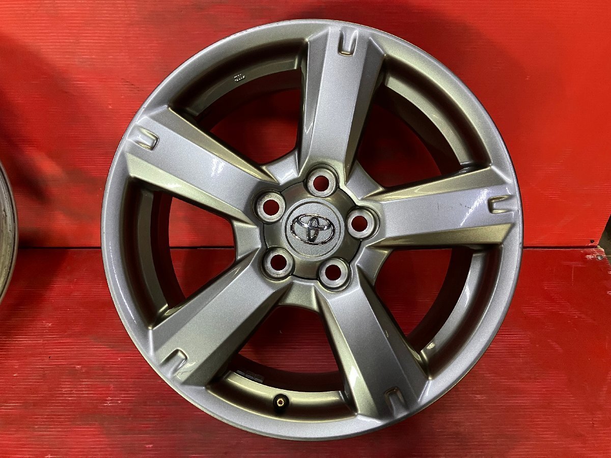 【送料無料】中古 トヨタ純正 17x7.0+45 114.3-5H RAV4、プリウスα、、ヴァンガード等 アルミホイール4本SET【45340694】の画像6