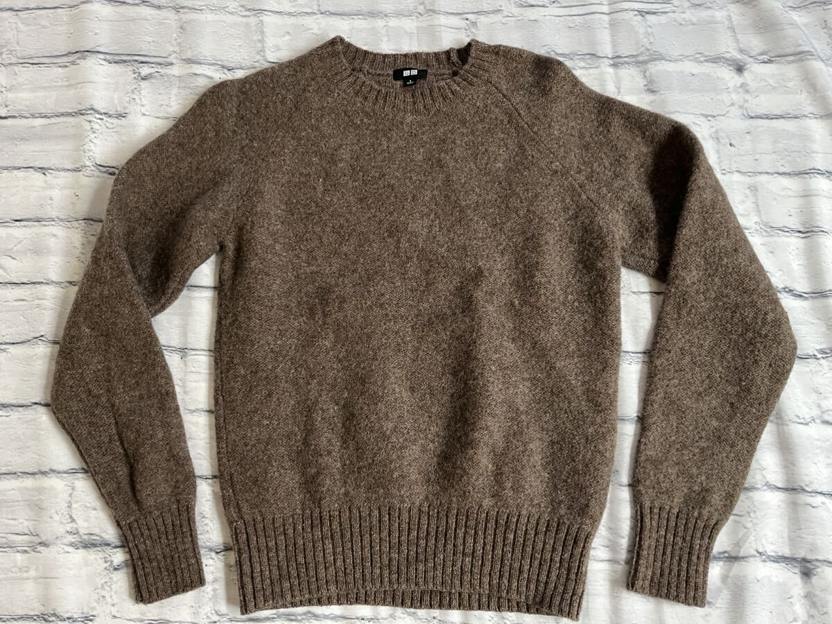 UNIQLO ユニクロ ウールクルーネックニットSサイズ ブラウン中古 UNIQLO ユニクロ ウールクルーネックニットSサイズ ブラウン中古
