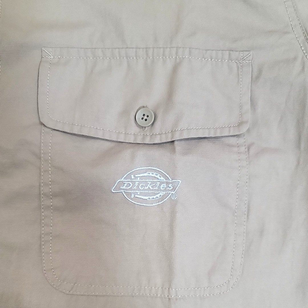 Dickies ディッキーズ ワーク メンズ  長袖 シャツ ベージュ