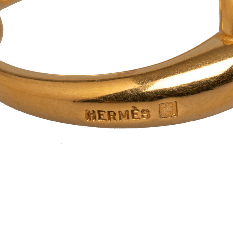 エルメス スカーフリング ゴールド メッキ レディース HERMES 【中古】_画像4