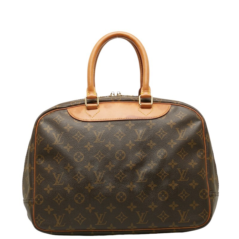 ルイ ヴィトン モノグラム ドーヴィル ハンドバッグ M47270 ブラウン PVC レザー レディース LOUIS VUITTON 【中古】_画像3