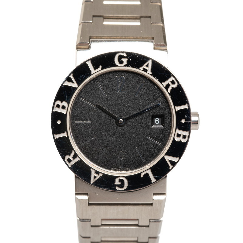 ブルガリ ブルガリブルガリ 腕時計 BB26SSD クオーツ ブラック文字盤 ステンレススチール レディース BVLGARI 【中古】