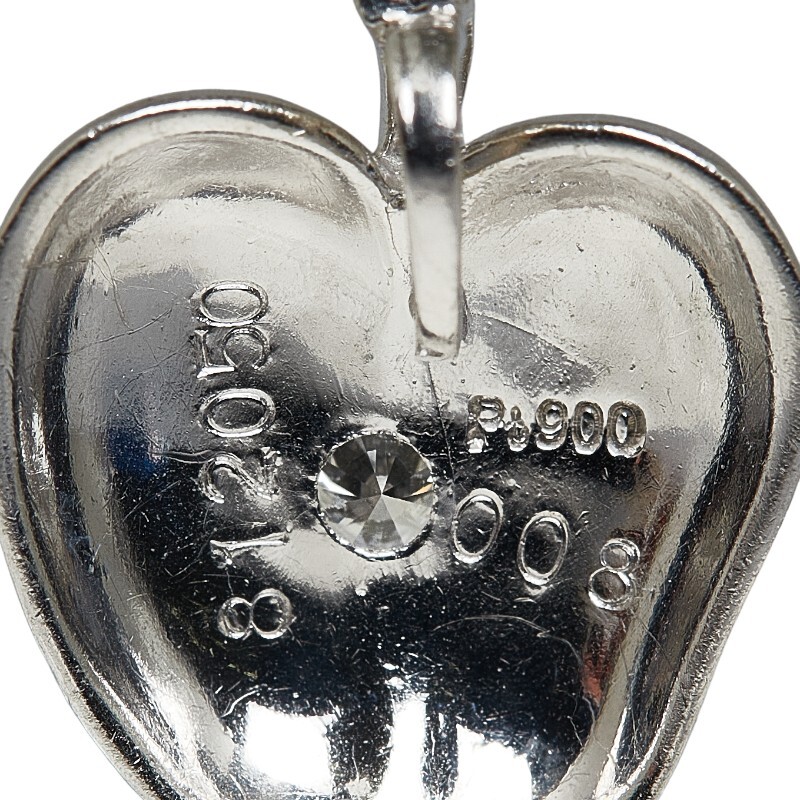 7666円 Pt900 プラチナ ダイヤ0.08ct アップル リンゴ