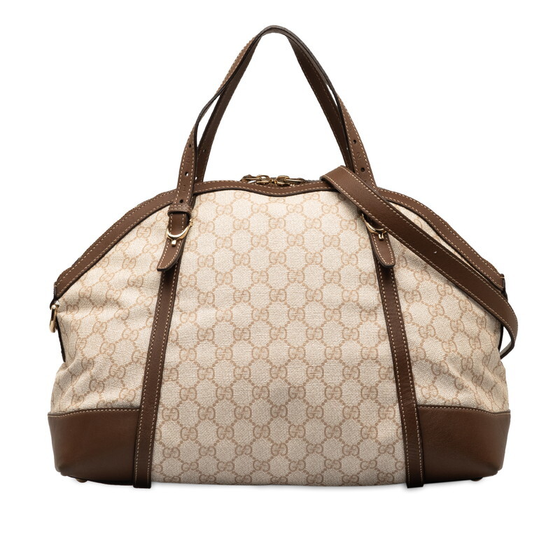 グッチ GGプラス ハンドバッグ ショルダーバッグ 2WAY 309614 アイボリー ブラウン PVC レザー レディース GUCCI 【中古】_画像2