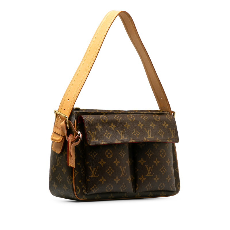 ルイ ヴィトン モノグラム ヴィバシテGM ショルダーバッグ M51163 ブラウン PVC レザー レディース LOUIS VUITTON 【中古】_画像2