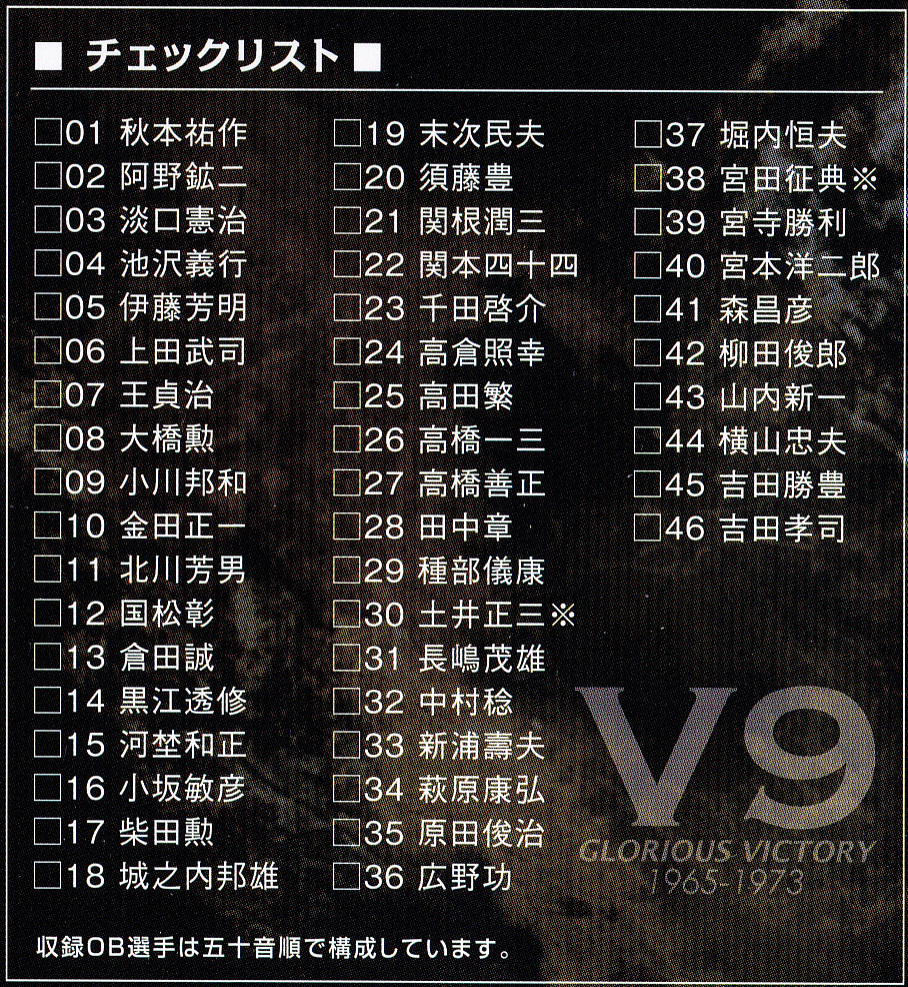 エポック EPOCH 2014年 読売巨人軍 創設80周年記念 栄光のV9戦士 メモリアルセット レギュラーカード全46枚セット 長嶋茂雄、王貞治 他_画像7