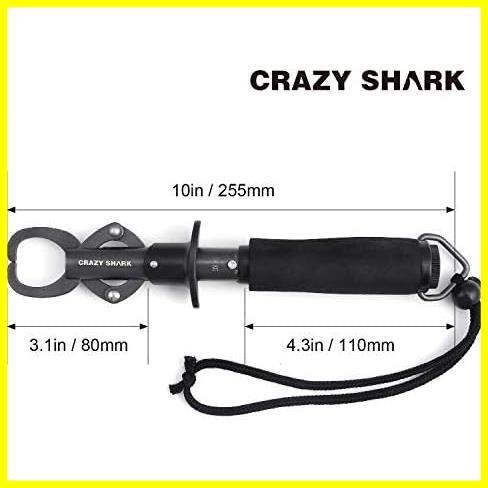 ★ガンメタル★ CRAZY SHARK フィッシュグリップ フィッシュキャッチャー 魚掴み器 魚つかみ 軽量フィッシュグリッパー ステンレスの画像2