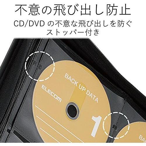 ★160枚収納★ エレコム DVD CDケース ウォレット ファスナー付 160枚収納 CCD-SS160BK_画像7