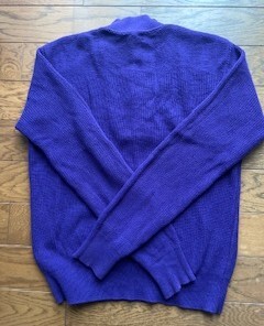 L.L.Bean 長袖セーター（コットン）青紫？　メンズMサイズ_後ろ見ごろ
