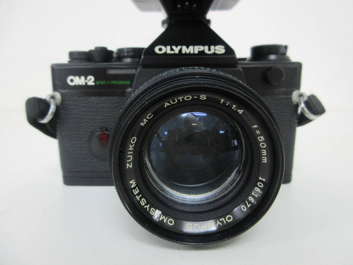 中古 カメラ OLYMPUS オリンパス OM-2 / レンズ OM-SYSTEM ZUIKO MC AUTO-S 1:1.4 f=50mm / ストロボ ※動作未確認 ／N_画像2