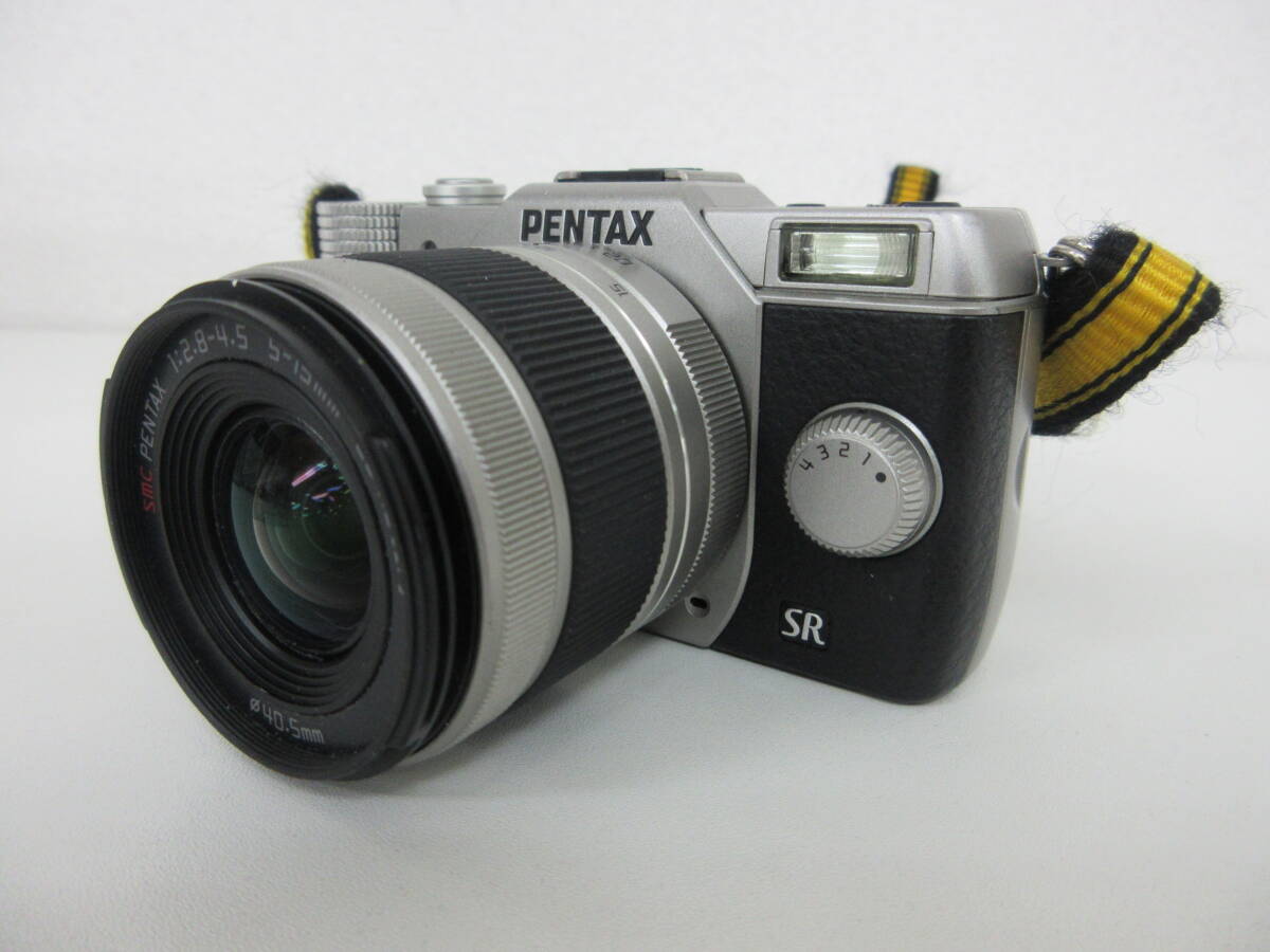 中古 カメラ PENTAX ペンタックス Q10 / レンズ 1:2.8-4.5 5-15mm / 1:2.8 15-45mm ミラーレス一眼 ※通電のみ確認済 ／Q_画像3