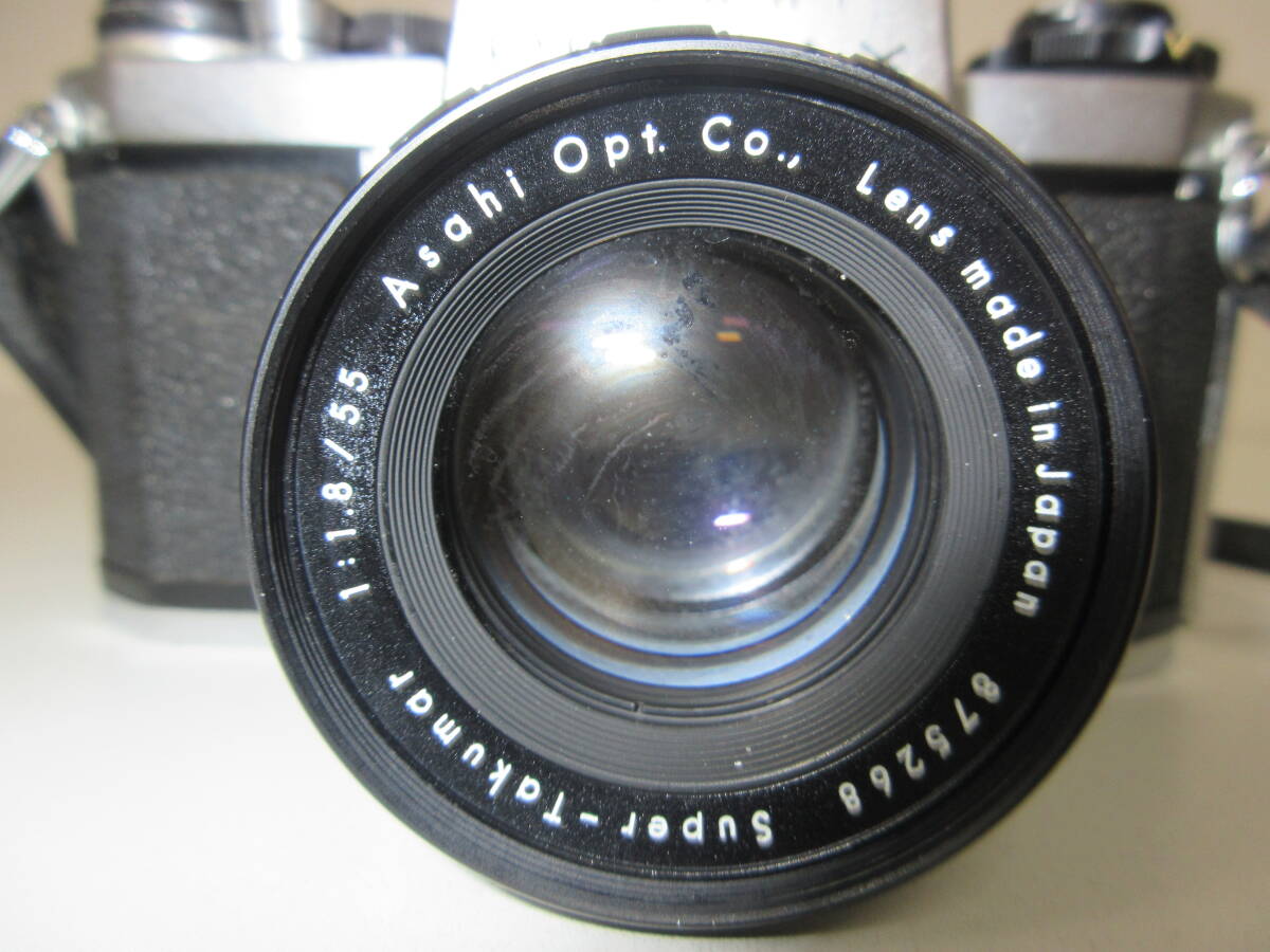 中古 カメラ ASAHI PENTAX SV 一眼フィルムカメラ Takumar 55mm F1.8＋PENTAX スピードライト AF200T※動作未確認／F_画像3