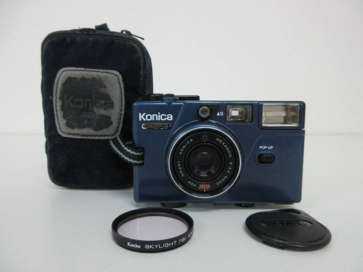 中古 カメラ Konica コニカ C35 EF3 HEXANON 35mm F2.8 ※動作未確認 ／J_画像1