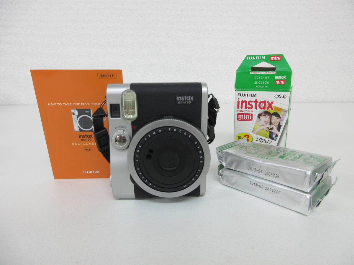 中古 カメラ FUJIFILM 富士フィルム instax mini90 / FILM フイルム 有効期限切れ ※動作未確認 ／I_画像1