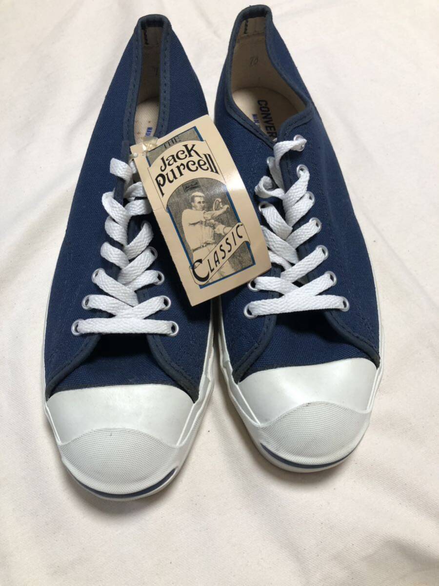 CONVERSE コンバース　ジャックパーセル　当て布　ビンテージ　チャックテーラー　ネイビー　デッドストック　MADE IN USA 28.5センチ　9