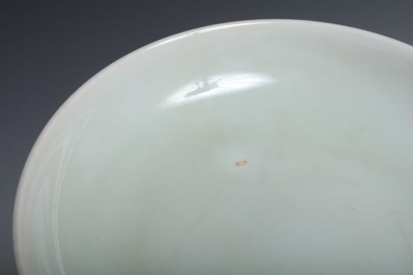 N26008 中国陶器 祭藍 瑠璃皿 15.5cm 茶道具 検:上海 1962年 中国 古玩 唐物の画像6