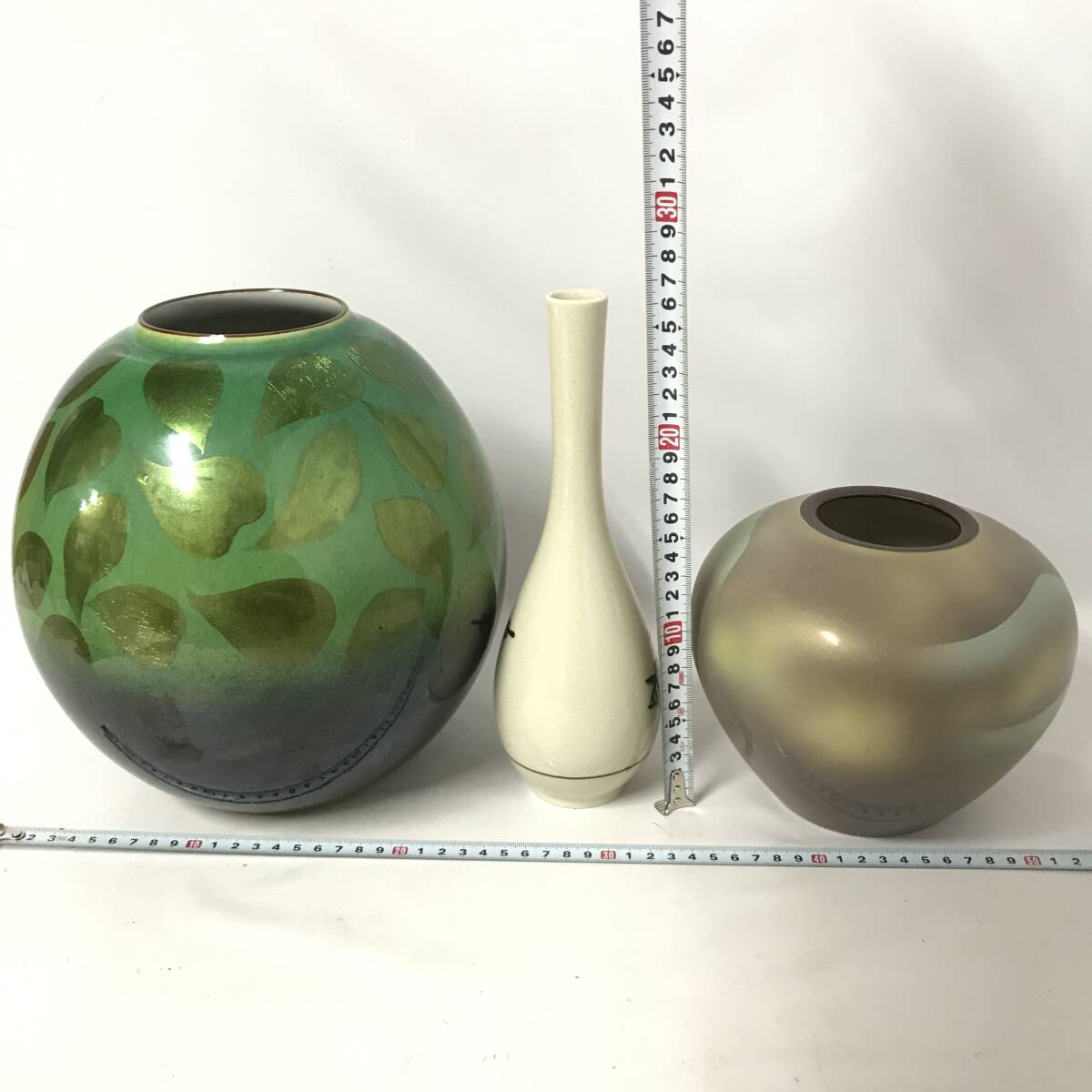 KI29/67 九谷焼 金彩 色絵 花瓶 まとめて5点 在銘 秀山 東山 園山 他 花鳥 花器 花入 飾壺 陶器 古美術 花入 花生け フラワーベース◆_画像8