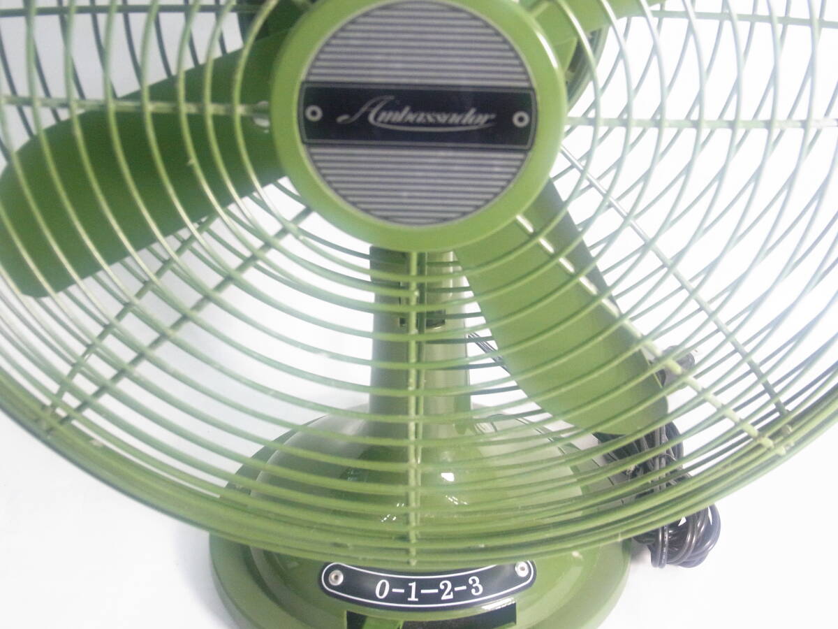 (B800) operation OK beautiful goods electric fan INTERFORM WO-5074 moss green antique interior desk fan desk .. ornament stylish 