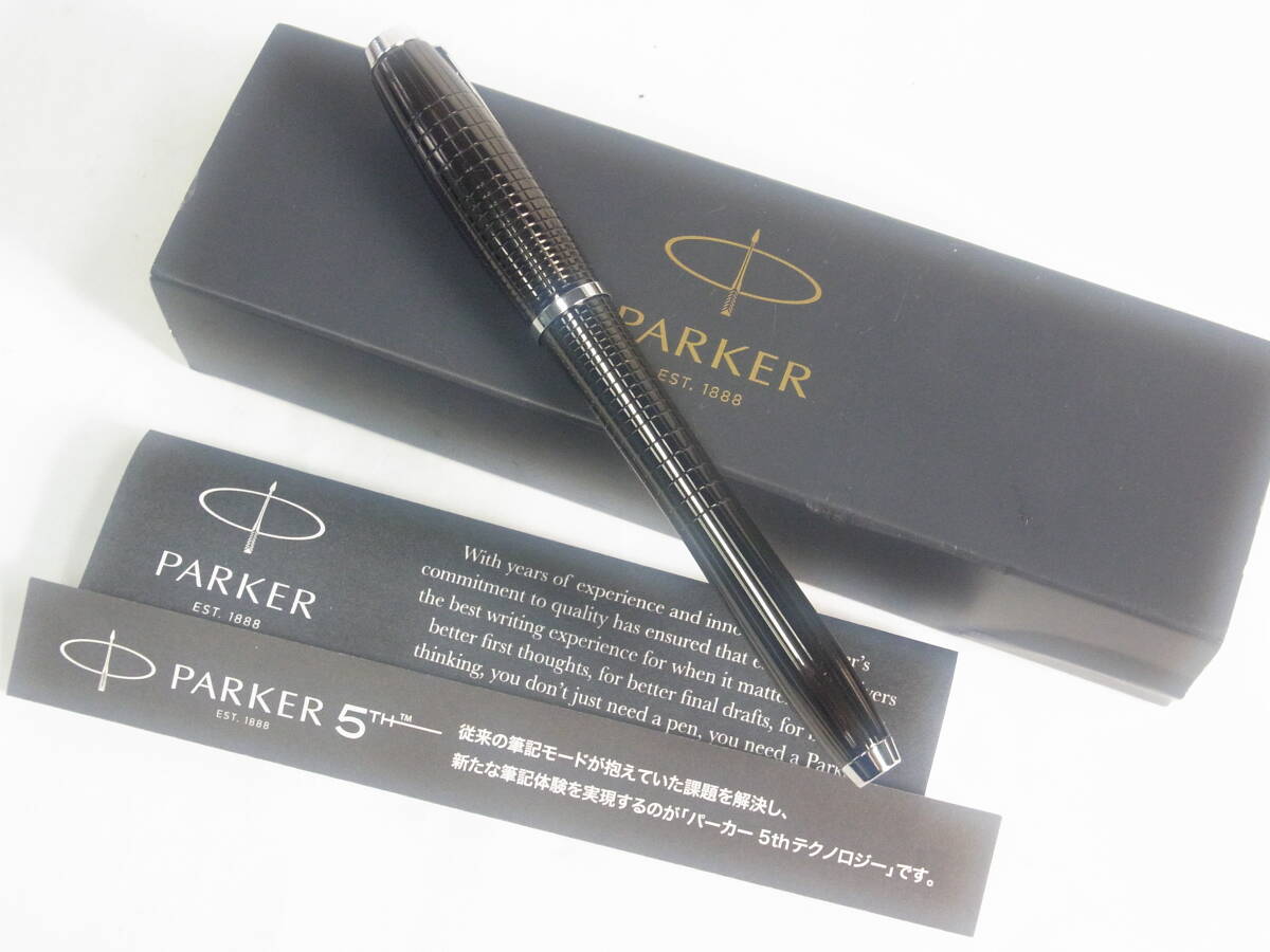 (B847) 美品 PARKER 5th 万年筆 ボールペン パーカー 筆記用具 ガンメタ アーバン プレミアム エボニーメタル ペン _画像1