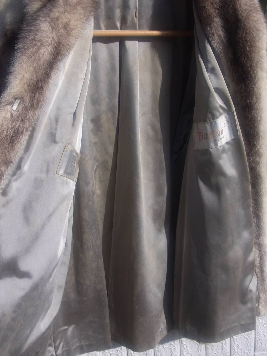 B852 タグ付き 未着用? SAGA MINK FURCLUB コレクション リアルファー ミンク コート ホワイト 着丈90cm ロングコート オーバーサイズ 毛皮の画像5