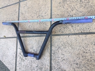 USED 中古 SUNDAY 4ピースBMXハンドル（モデル名不明) 幅730ｍｍライズ約230mm 雑に黒の塗装あり ゆうパック120サイズで発送！の画像3