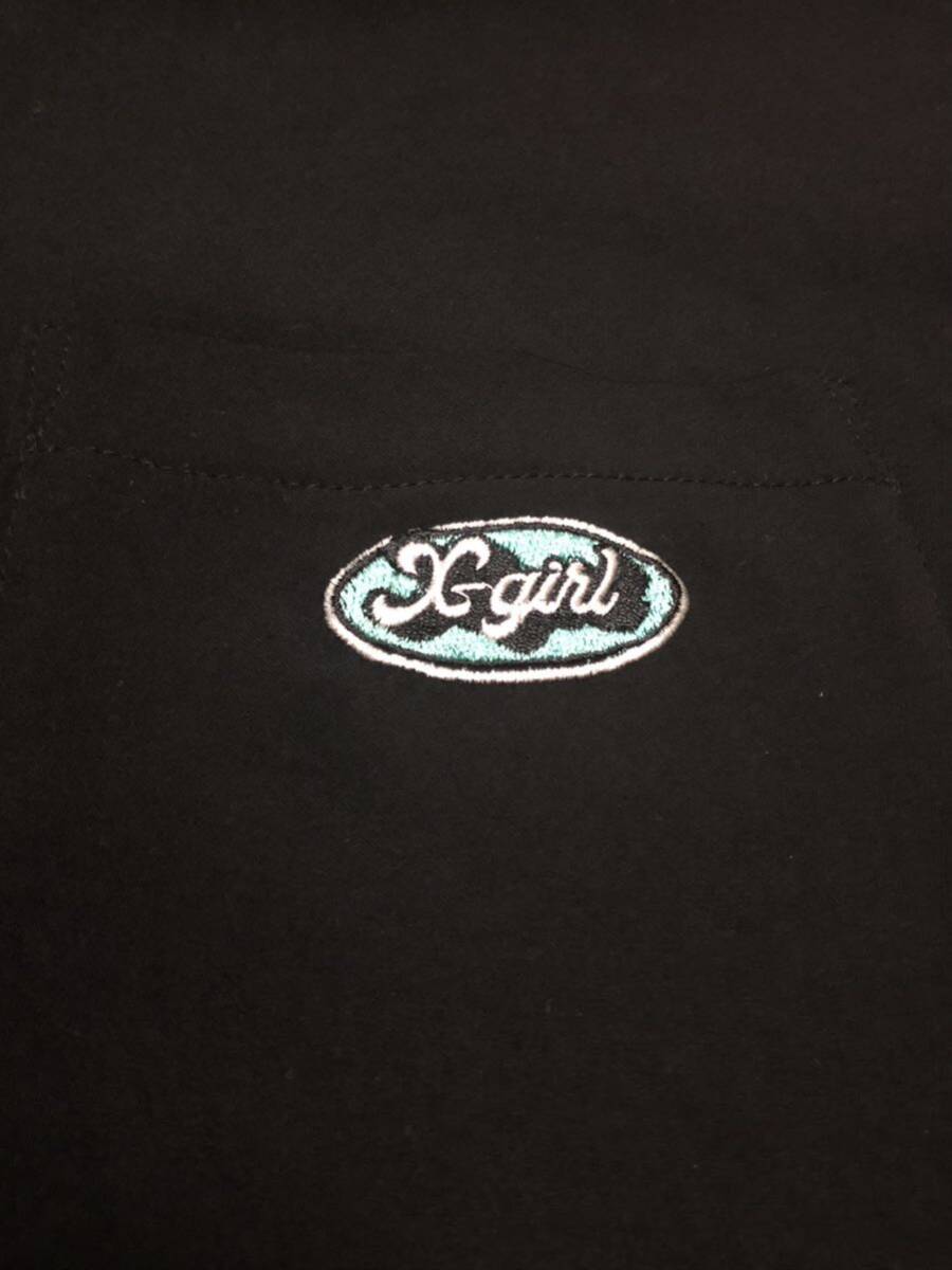 x-girl short sleeves shirt embroidery size 2 black xgirl