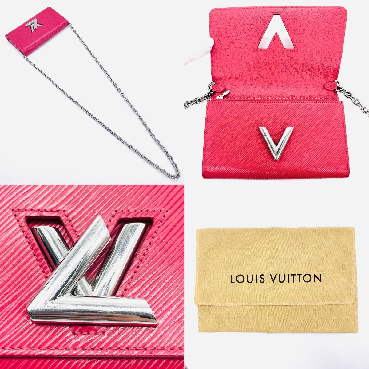 ルイヴィトン LOUIS VUITTON エピ ツイスト ウォレットオンチェーン WOC ピンク 財布 鞄 ショルダーバッグ 斜め掛け M62455 SP0148 6-3-225_画像9