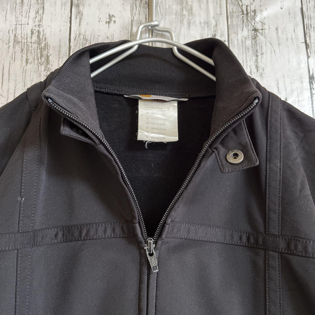 90's carhartt カーハート トラックジャケット ジャージ M〜 黒 90's carhartt カーハート トラックジャケット ジャージ M〜 黒