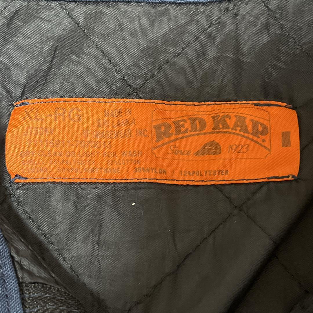 90's REDKAP レッドキャップ ワークジャケット 2XL 紺 ネイビー ワッペン US古着 90年代ヴィンテージ アメカジ HTK3247_画像6