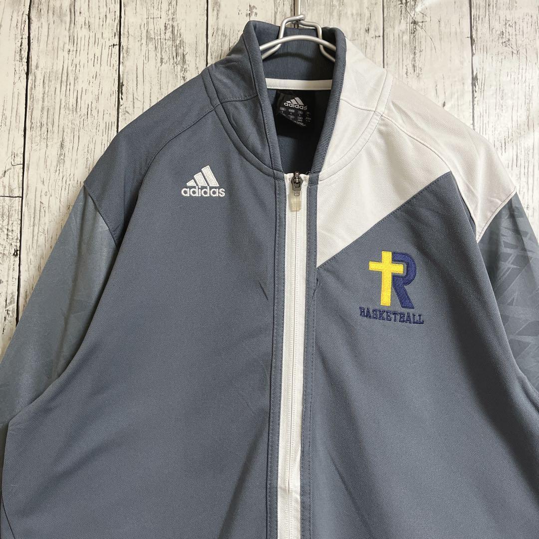 adidas アディダス トラックジャケット ジャージ XL ブルーグレー ワンポイント 刺繍パフォーマンスロゴ US古着 アメカジ HTK3255 adidas アディダス トラックジャケット ジャージ XL ブルーグレー ワンポイント 刺繍パフォーマンスロゴ US古着 アメカジ HTK3255