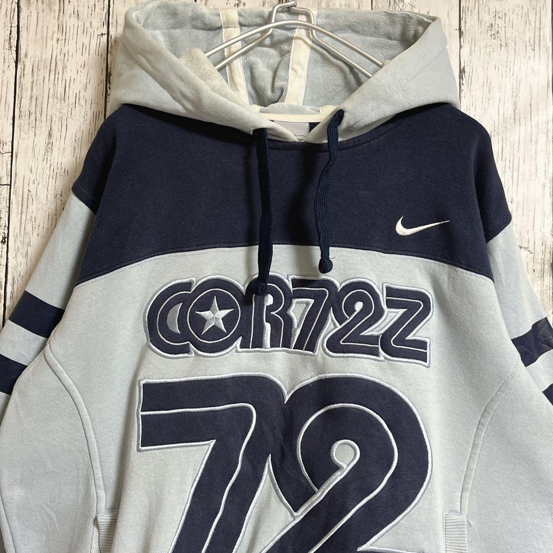 00's NIKE ナイキ プルオーバーパーカー フーディ L 水色 00's NIKE ナイキ プルオーバーパーカー フーディ L 水色