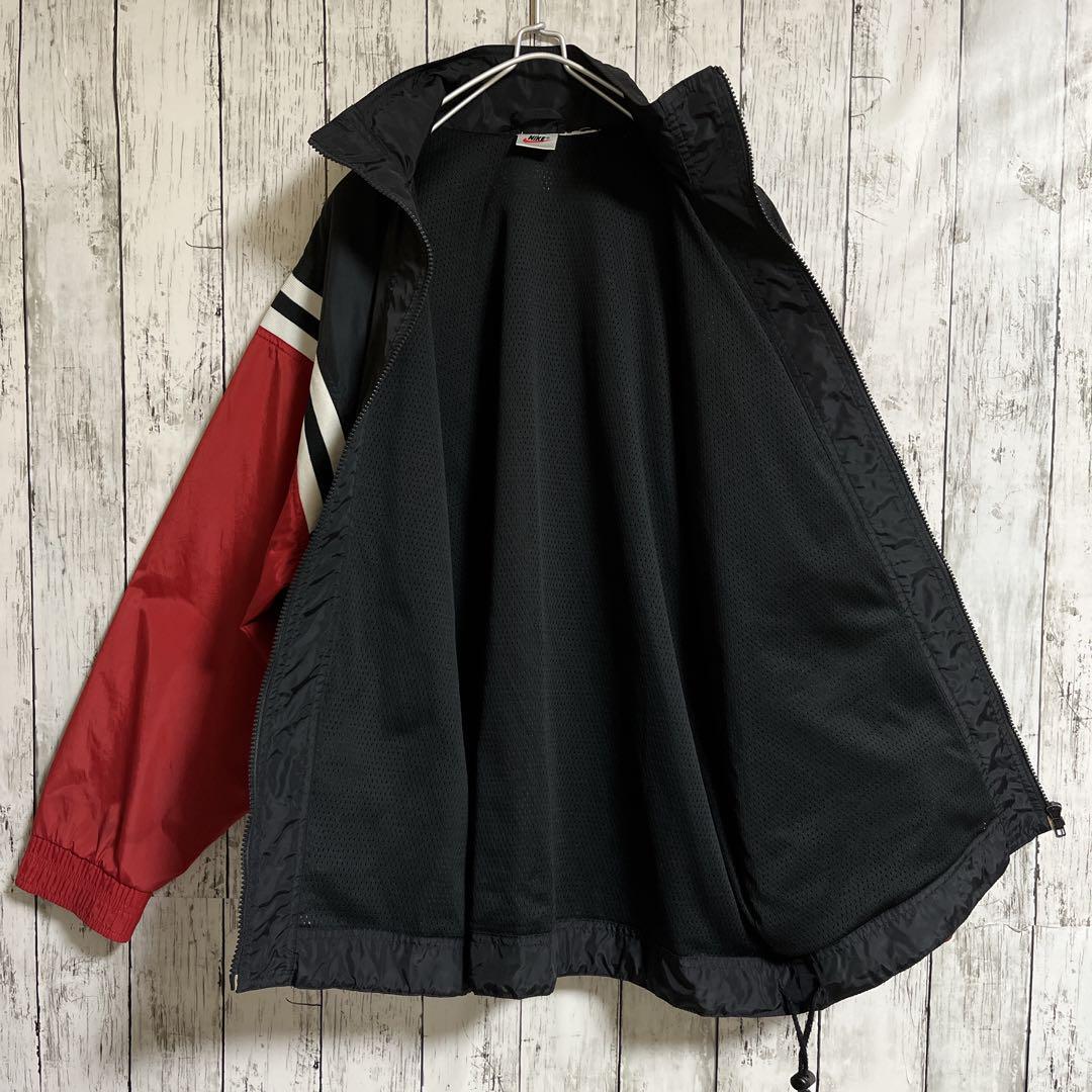 90's NIKE ナイキ ナイロンジャケット 白タグ 黒 ブラック XL 90's NIKE ナイキ ナイロンジャケット 白タグ 黒 ブラック XL