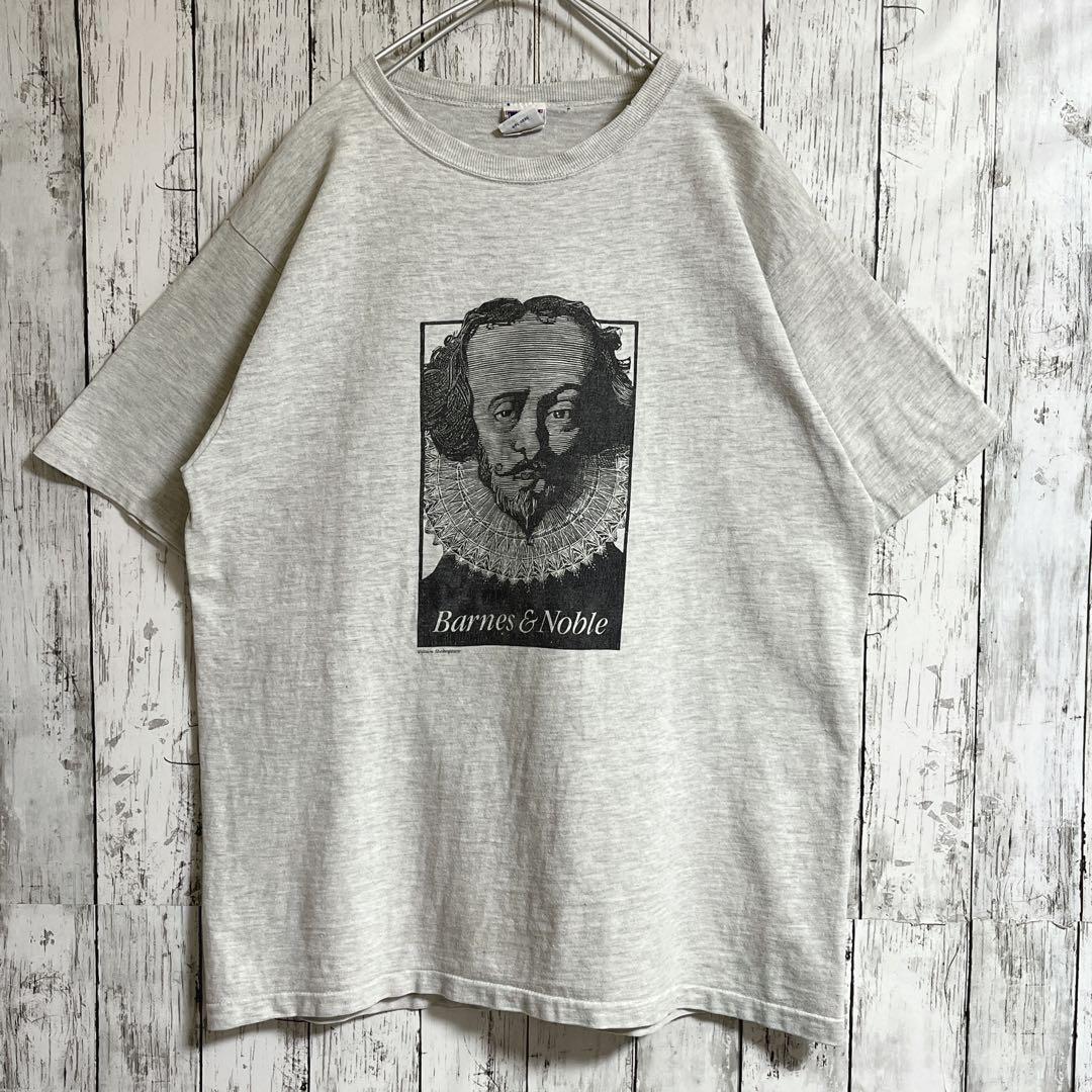 90's William Shakespeare シェークスピア USA製 Tシャツ XL グレー ヴィンテージTシャツ 偉人T 90年代ヴィンテージ US古着 HTK3310