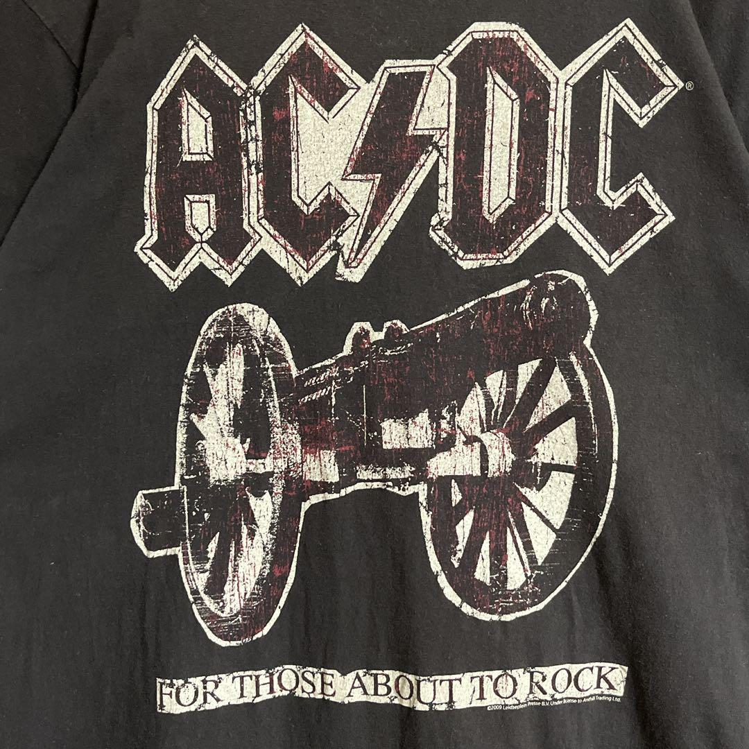 00's ACDC バンドTシャツ バンT ミュージックTシャツ 黒 ブラック XL オフィシャル 大砲 US古着 Y2K HTK3321_画像4