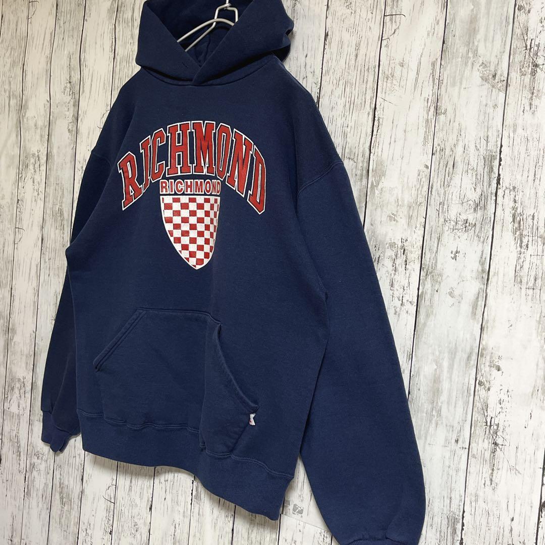 90's RUSSELL ラッセル プルオーバーパーカー フーディ USA製 紺 90's RUSSELL ラッセル プルオーバーパーカー フーディ USA製 紺