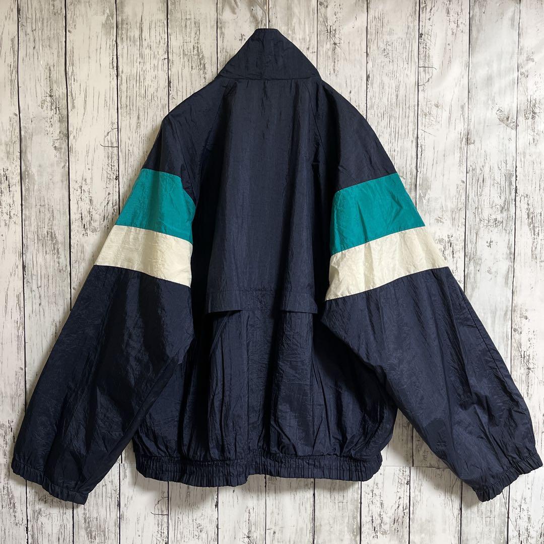 90's Champion チャンピオン ナイロンジャケット 紺 ネイビー XL 90's Champion チャンピオン ナイロンジャケット 紺 ネイビー XL
