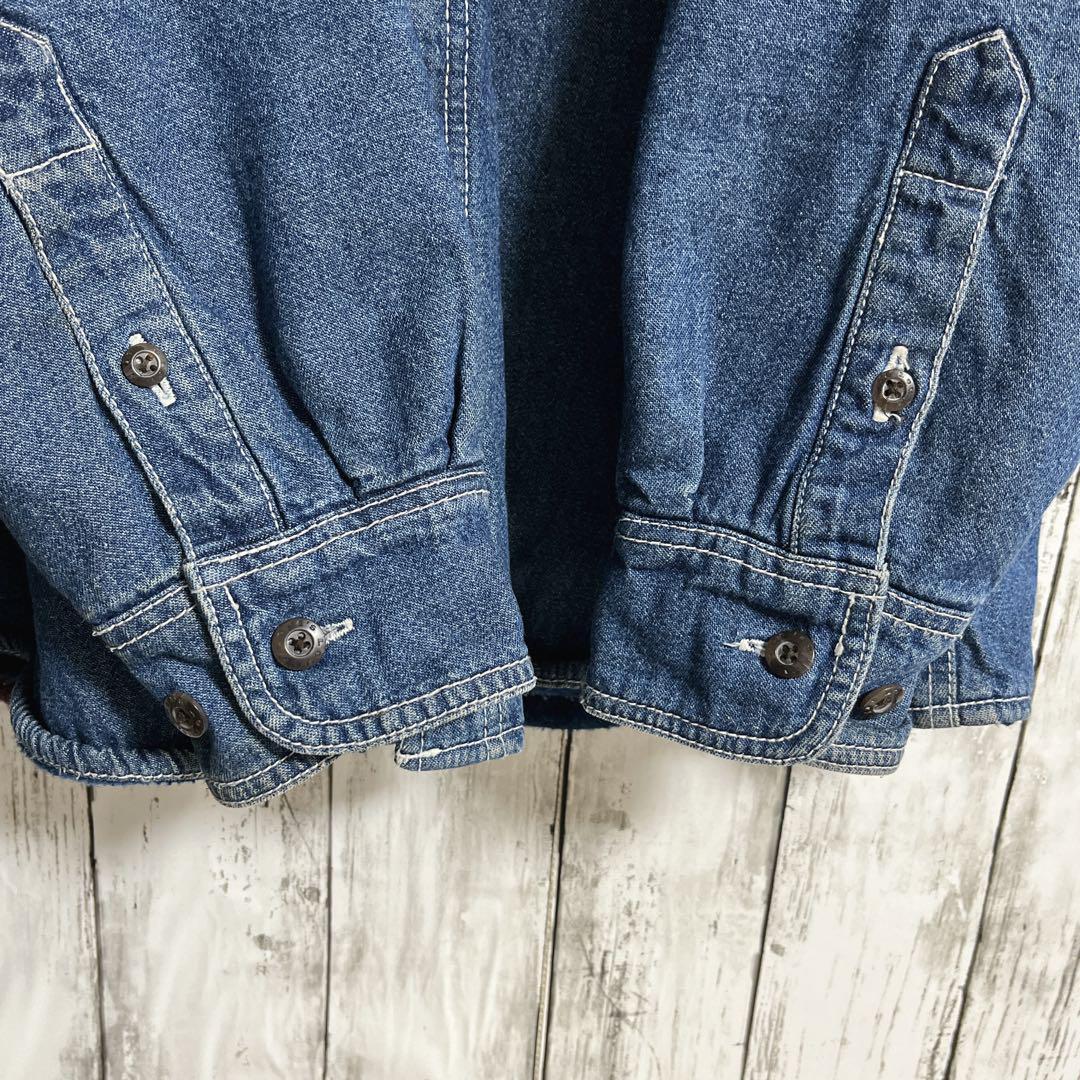 90's Levi's リーバイス 裏フリース デニムシャツ シャツジャケット XL相当 90年代ヴィンテージ US古着 アメカジ HTK3486