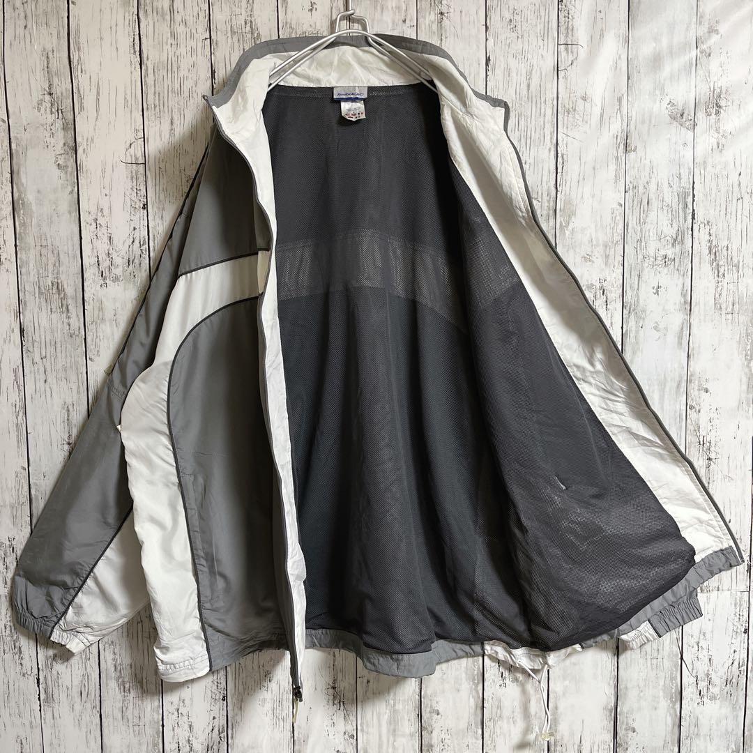 90's Reebok リーボック ナイロンジャケット グレー 2XL ワン 90's Reebok リーボック ナイロンジャケット グレー 2XL ワン