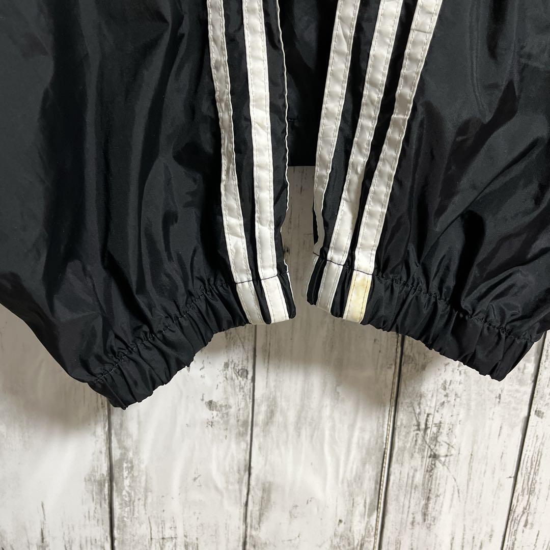 90's adidas アディダス ナイロンジャケット 黒 ブラック 2XL US 90's adidas アディダス ナイロンジャケット 黒 ブラック 2XL US
