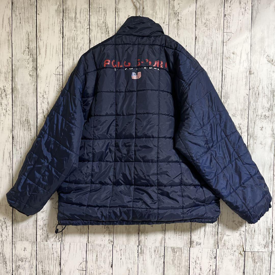 90's POLO SPORT ラルフローレン ポロスポーツ ハーフジップ アノラック ナイロンジャケット リバーシブル M 90年代ヴィンテージ HTK2741