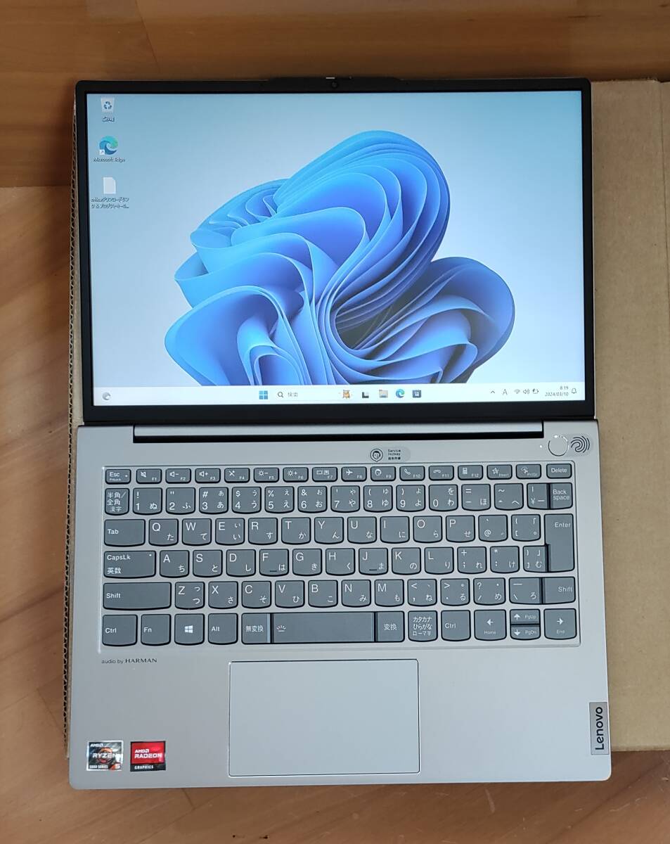 【used】 Lenovo ThinkBook 13S G3 20YA AMD ryzen 5 5600U/メモリ 8GB/SSD 256GB/13.3型/win11/office 22年製_画像2