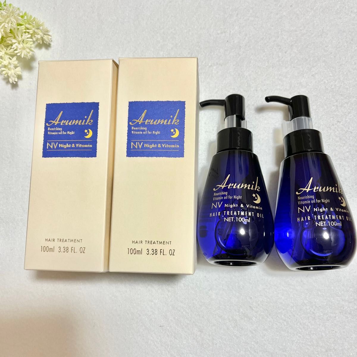 【新品未使用品】＼半額以下／ ナイト＆ビタミンヘアオイル 100ml  2本 ヘアトリートメント等 めっちゃいい匂い