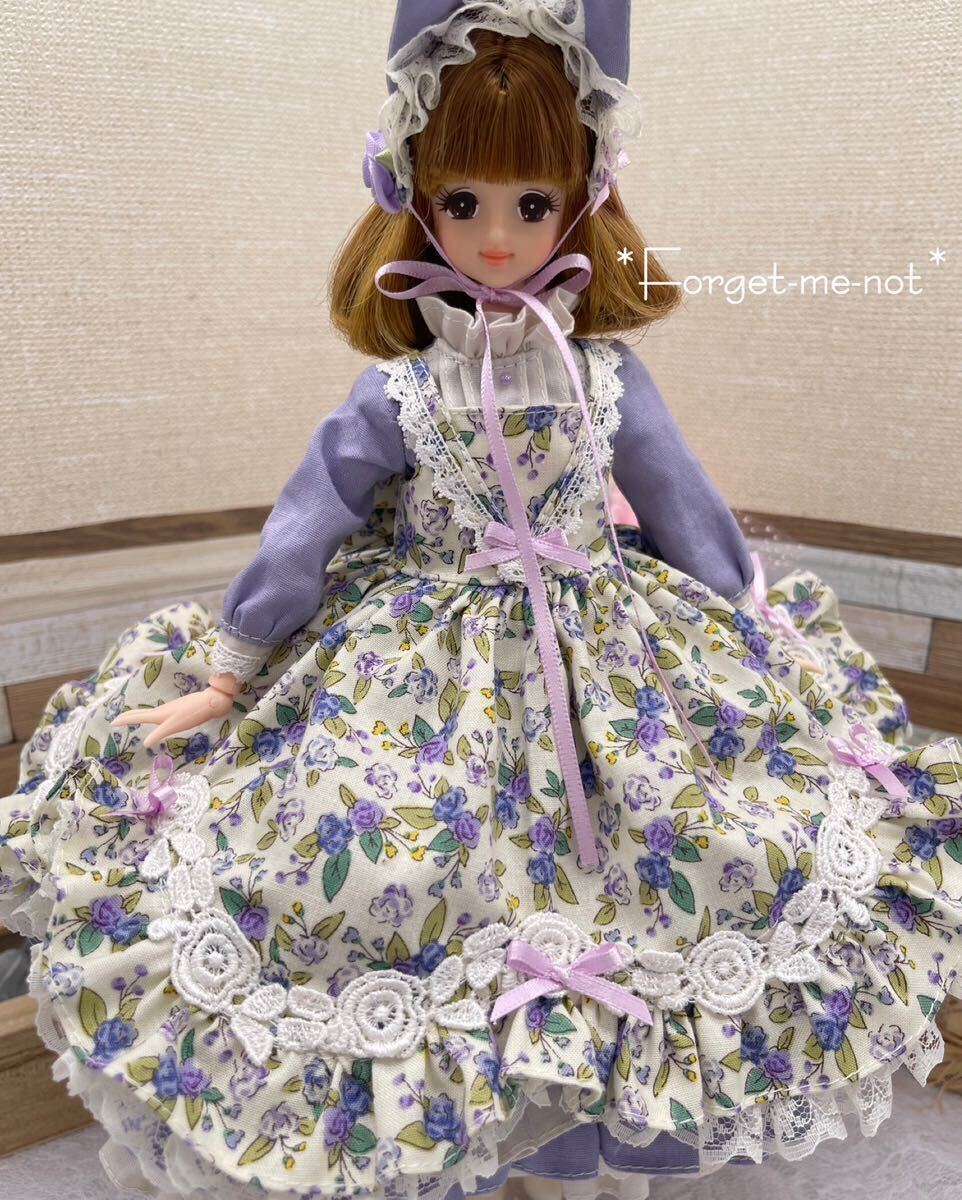 *Forget-me-not*☆送料無料☆ ねこ耳花柄ワンピースセット☆ジェニーサイズ☆手づくり☆handmade☆一点物☆_画像3