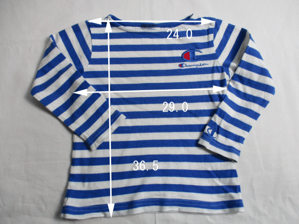 BF506【3can4on?サンカンシオン】ロゴ刺繍　半袖シャツ＆【Champion?チャンピオン】長袖　Ｔシャツ　男児　黃?青白　90?90?
